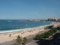 Perspectiva de una vivienda en Copacabana en la playa